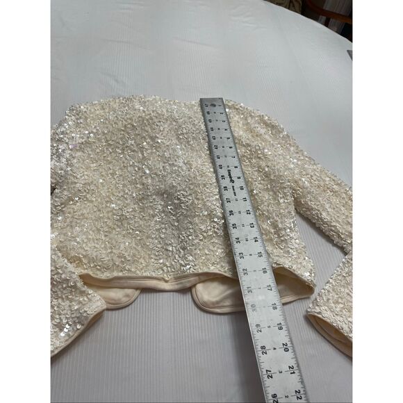 NWT Commense Bow Embellished Cardigan Top Textured Knit Open Front Jacket Sz XS - Picture 9 of 9